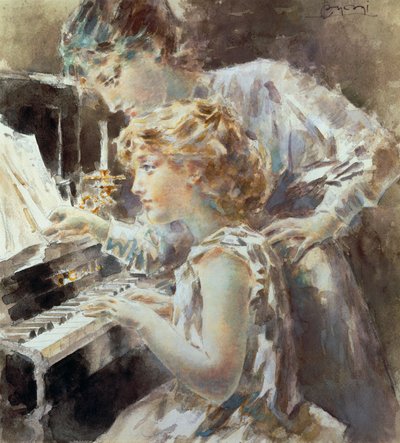 Clase de piano de Luigi Conconi