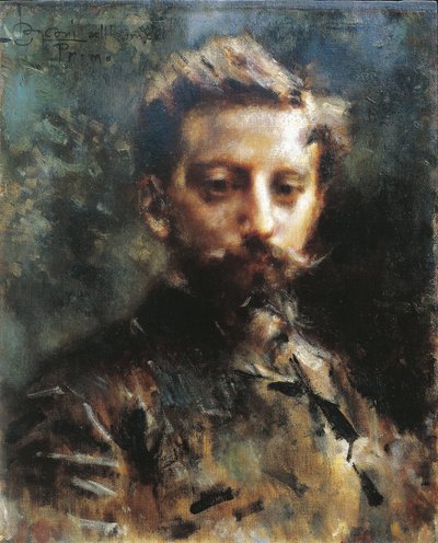 Retrato de Primo Levi, c.1880 (óleo sobre lienzo) de Luigi Conconi