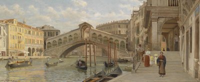 Vista del puente de Rialto, Venecia de Luigi Ferrazzi