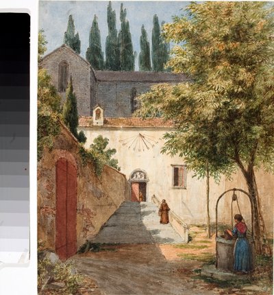 Convento franciscano, Italia (acuarela) de Luigi Garibbo