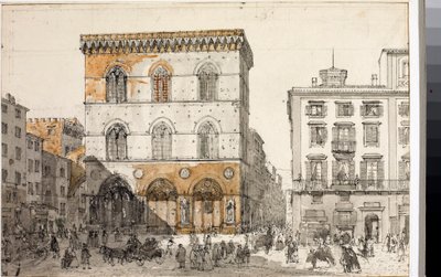 Vista de la iglesia de Orsanmichele en Florencia de Luigi Garibbo