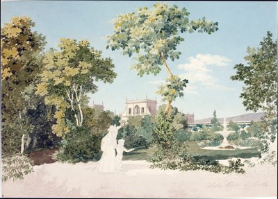 Vista de Villa Corsi en Sesto Fiorentino cerca de Florencia de Luigi Garibbo