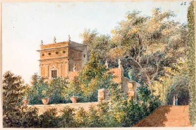 Vista de Villa Pallavicini delle Peschiere, Génova de Luigi Garibbo