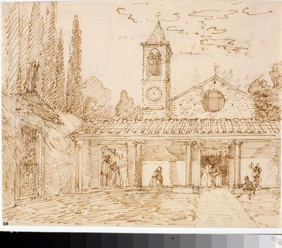 Vista de una iglesia de estilo renacentista de Luigi Garibbo