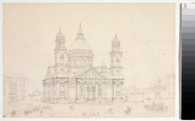 Vista de la Basílica Santa Maria Assunta di Carignano en Génova de Luigi Garibbo