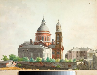 Vista de la Basílica de Santa Maria Assunta di Carignano en Génova de Luigi Garibbo