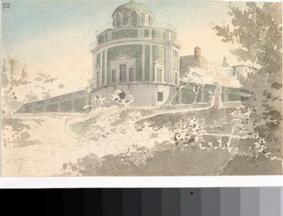 Vista del Pabellón Kaffeehause en los jardines de Boboli de Luigi Garibbo