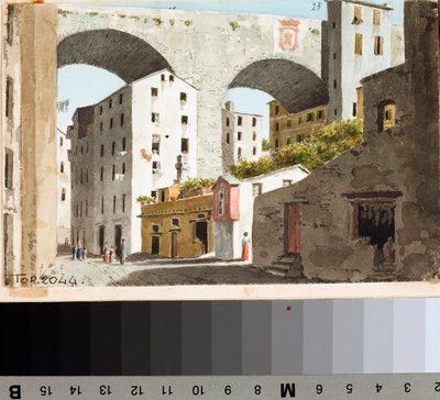 Vista del puente Carignano en Génova de Luigi Garibbo
