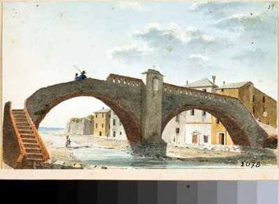 Vista del puente sobre el Leira en Voltri, Génova de Luigi Garibbo