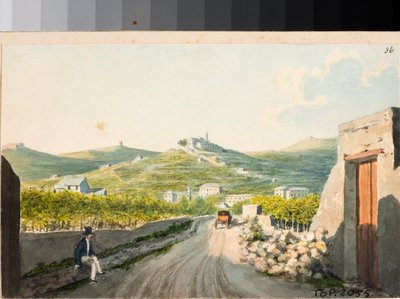Vista sobre el santuario Nostra Signora del Monte, Génova de Luigi Garibbo