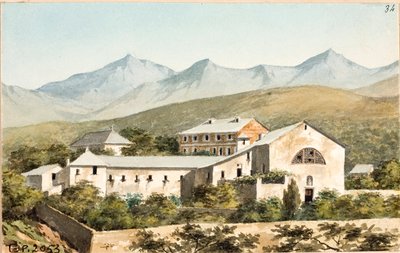 Vista del santuario Nostra Signora del Monte, Génova de Luigi Garibbo