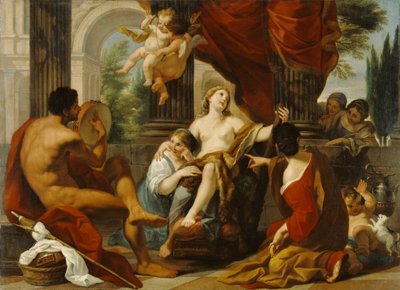 Hércules y Ónfale, c.1700-10 de Luigi Garzi