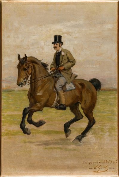 Vittorio Matteo Corcos a caballo de Luigi Gioli