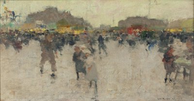 Fête de la place du Trône, París, hacia 1890 (óleo sobre lienzo) de Luigi Loir