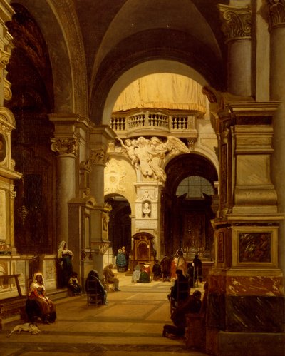 Iglesia de Santa María del Popolo en Roma, de Luigi Marchesi (1825-1862) de Luigi Marchesi