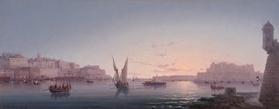 Gran Puerto, Malta, desde Corrodino, 1911 de Luigi Maria Galea