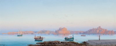 Gran Puerto, Malta, desde La Valeta, 1911 de Luigi Maria Galea