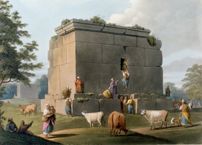 Monumento entre Trípoli y Tortosa, grabado por William Watts, 1806 de Luigi Mayer