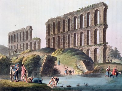 Ruinas del Gran Acueducto de la Antigua Cartago, Túnez de Luigi Mayer