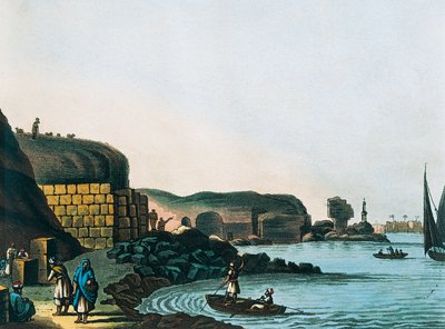 Las ruinas de la Biblioteca de Ptolomeo en Alejandría de Luigi Mayer