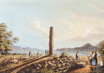 Los restos del Templo de Hera en Samos de Luigi Mayer