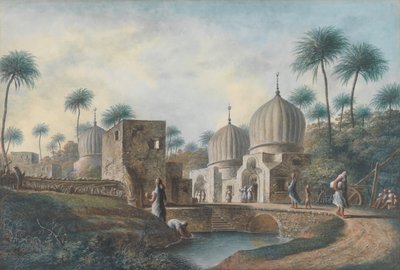 Tumbas de grandes santos árabes en los alrededores de Rosetta, Egipto, ca. 1800 de Luigi Mayer