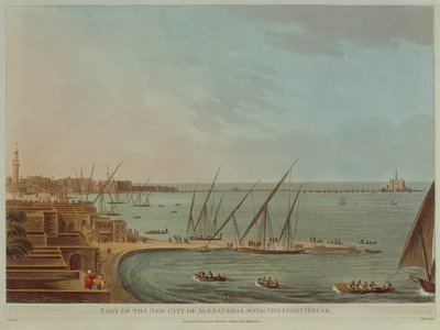 Vista de Alejandría con faro, de Vistas de Egipto de Luigi Mayer
