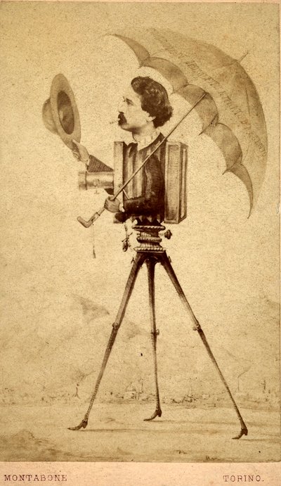 Caricatura de fotógrafo-cámara de Luigi Montabone