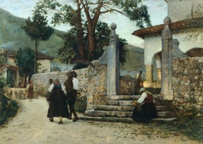 Hacia el atardecer en Coltura, de Luigi Nono (1850-1918), óleo sobre lienzo, 47,5 cm x67. de Luigi Nono