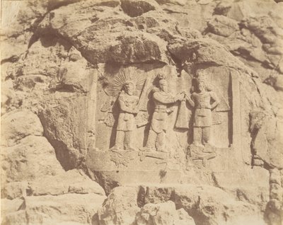 7 [Tag-e Bustan, Ceremonia de coronación de Shapour II, Kermanshah], 1840s-60s de Luigi Pesce
