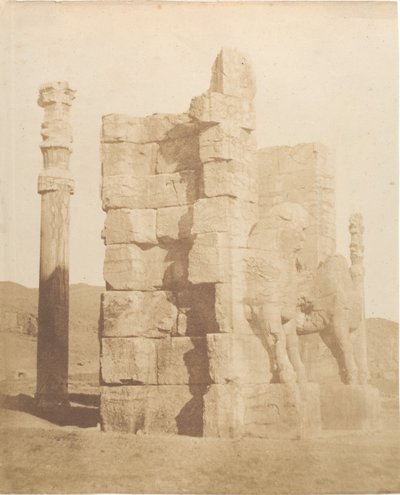 Puerta de entrada a las ruinas de Persépolis, 1858 de Luigi Pesce