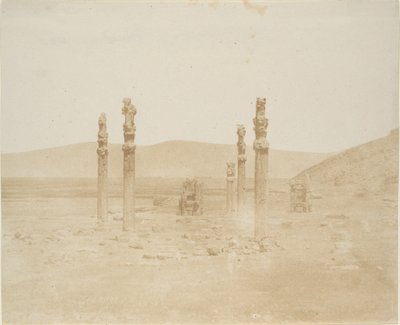 Ruinas en la primera terraza, Persépolis, 1858 de Luigi Pesce