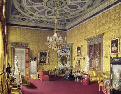El salón de Lyon en el Palacio de Catalina en Tsarskoye Selo, 1859 de Luigi Premazzi