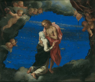 Santa Catalina en la herida de Cristo de Luigi Primo Gentile