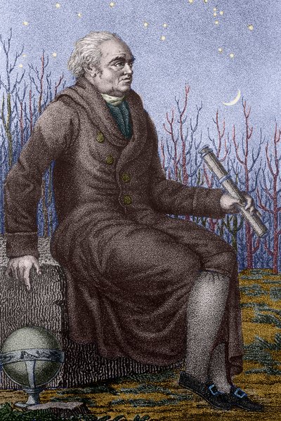 Retrato de Sir Friedrich Wilhelm Herschel (grabado) de Luigi Rados