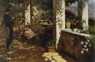 Descansando en la terraza de Luigi Rossi