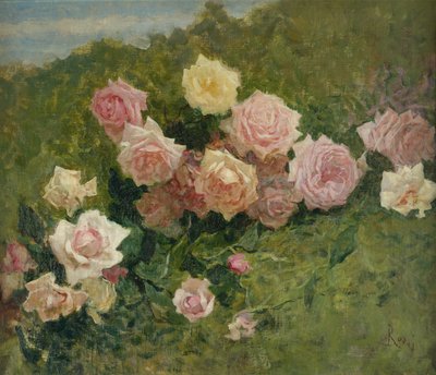 Estudio de rosas (óleo sobre lienzo) de Luigi Rossi