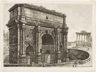 El arco de Septimio Severo de Luigi Rossini