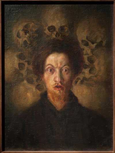 Autorretrato con calaveras de Luigi Russolo