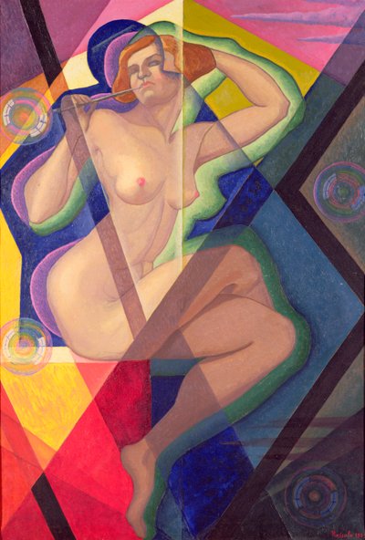 La mujer de las burbujas de jabón de Luigi Russolo