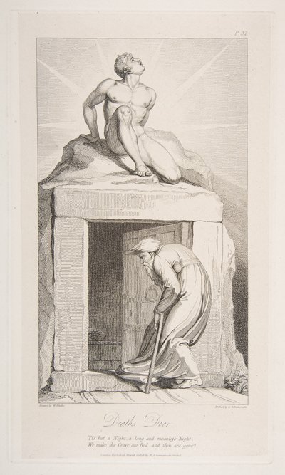 La Puerta de la Muerte, de La Tumba, un Poema de Robert Blair, 1 de marzo de 1813 de Luigi Schiavonetti
