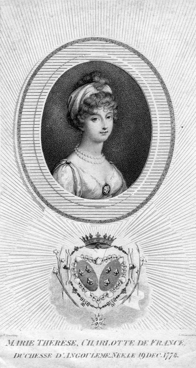 Marie-Therese-Charlotte de Borbón, duquesa de Angulema y delfina de Francia, 1805 de Luigi Schiavonetti