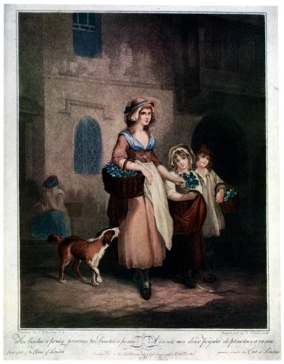 Dos ramos un penique, prímulas, dos ramos un penique, 1793, 1929 de Luigi Schiavonetti