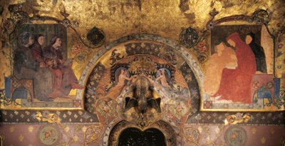 Detalle de la decoración mural del Estudio Dante de Luigi Scrosati
