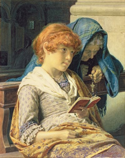 En la iglesia, 1883 de Luigi da Rios