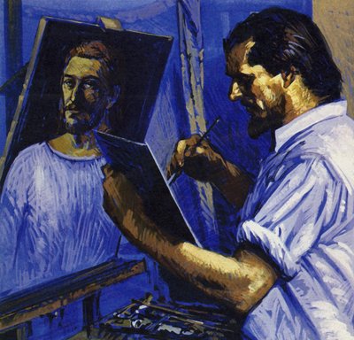 Gauguin vivía en la pobreza y sólo vendía algún que otro cuadro (litografía en color). de Luis Arcas Brauner