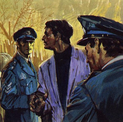 Van Meegeren fue acusado de vender cuadros a los nazis durante la guerra (litografía en color) de Luis Arcas Brauner
