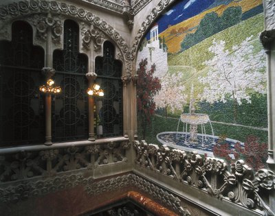 Mosaiques, Casa Nava (1901-1907), a Reus - DOMENECH I MONTANER, Lluis (1850-1923). Casa Navas. 1901-1907. ESPAÑA. Reus. Casa Navas. Decoración interior en mosaico. Modernismo. Arquitectura. de Luis Domenech i Montaner