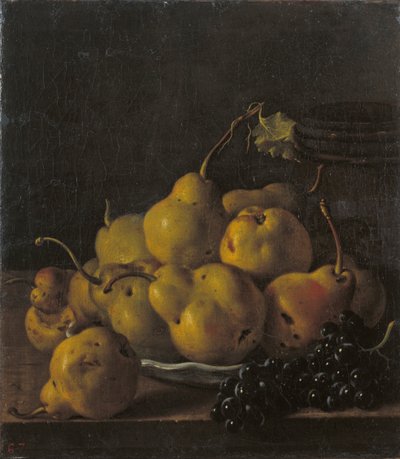 Bodegón con peras y uvas de Luis Egidio Melendez