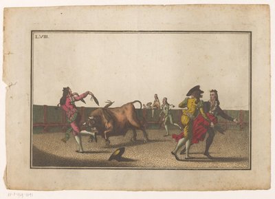 Tauro es retado con banderillas Colección de las principales suertes de una corrida de toros (título de la serie) Colección de las maniobras taurinas más importantes (título de la serie) de Luis Fernandez Noseret